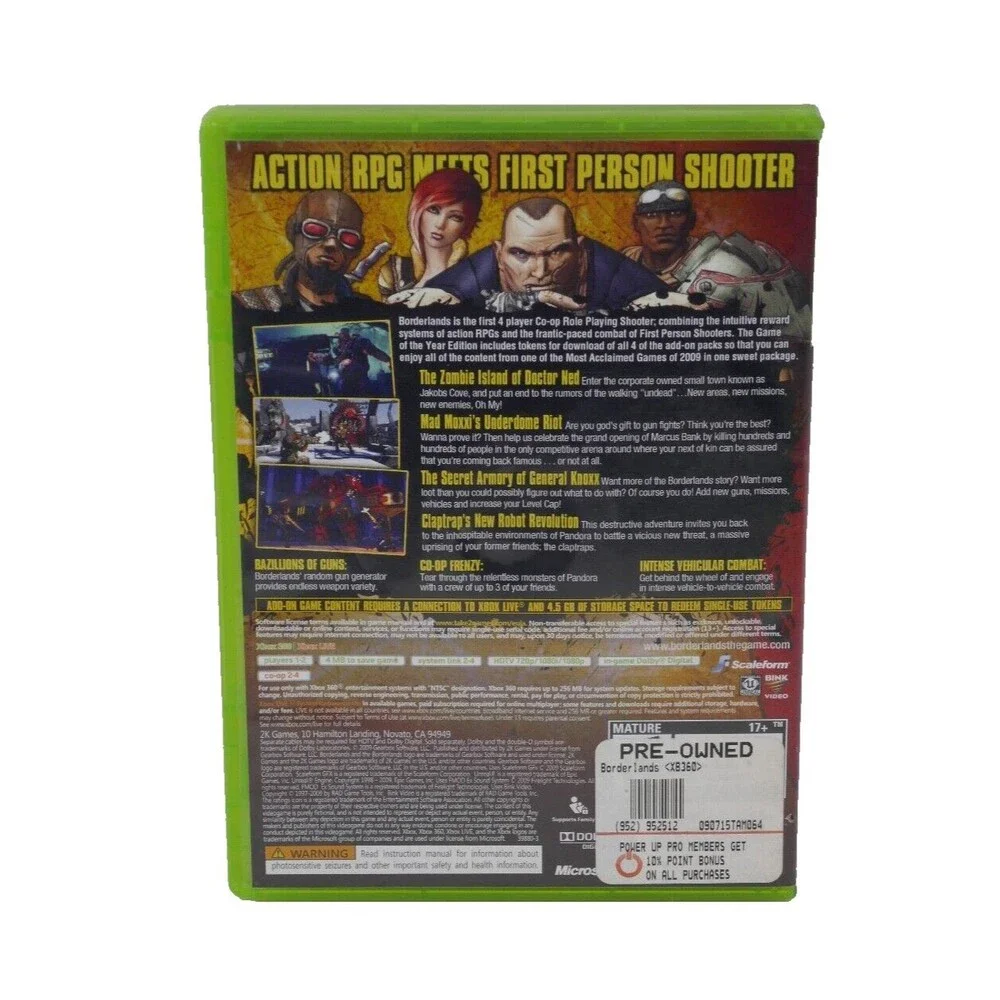 Borderlands -- Game of the Year Edition (Microsoft Xbox 360, 2010) COMPLETE
